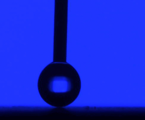 超亲水材料水滴角测试图谱